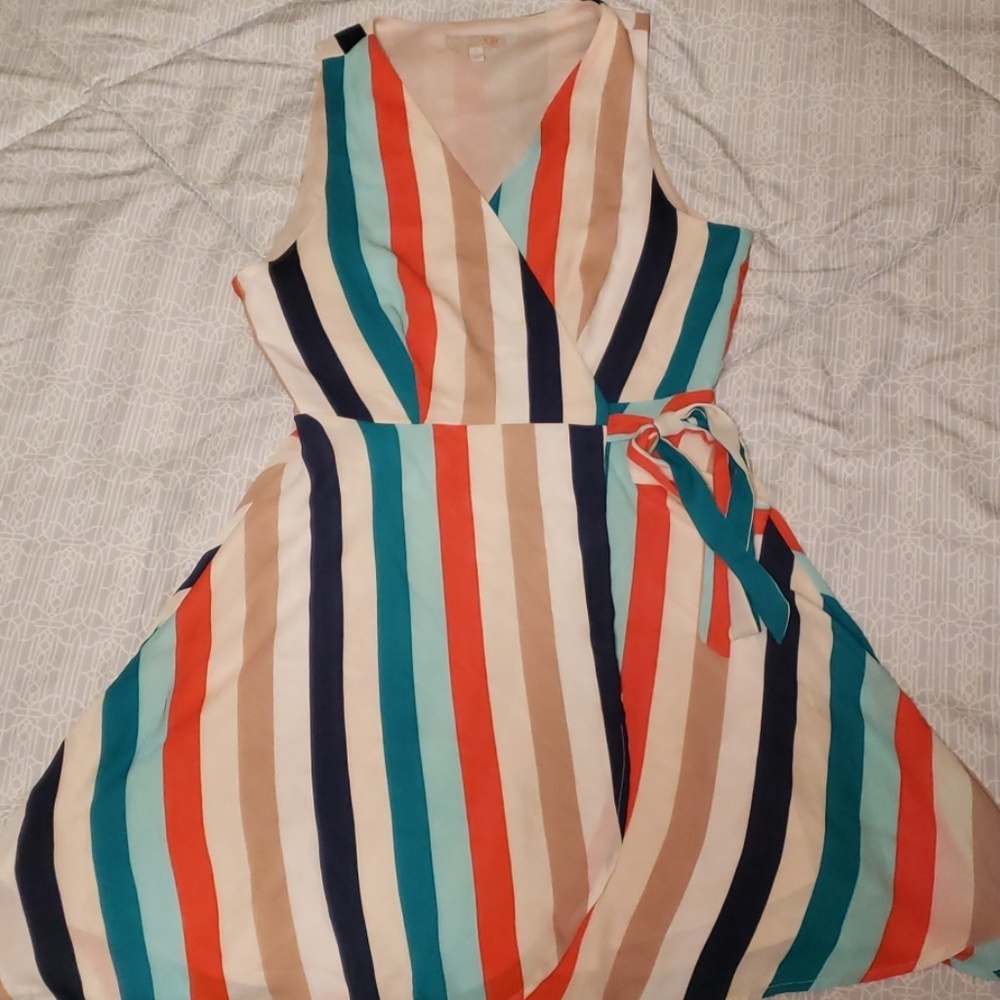 Gianni Bini Striped Wrap Dress